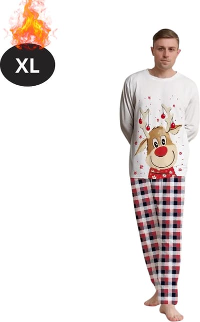 Bovista Kerst Pyjama - Heren - Kerstpyjama - Mannen - Slaapkleding Volwassenen - Set - Broek - Shirt - Christmas - Maat XL