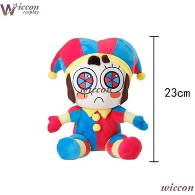 Clown Circus Cosplay Kostuum Ontwerp Volwassen Digitale Pomnii Pruik Hoed Fluweel Rok Cartoon Kerstfeest Carnavals Outfit XL blue