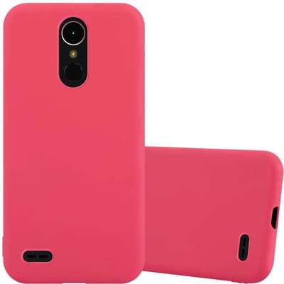 Cadorabo Hoesje geschikt voor LG K10 2017 in CANDY ROOD - Beschermhoes gemaakt van flexibel TPU silicone Case Cover