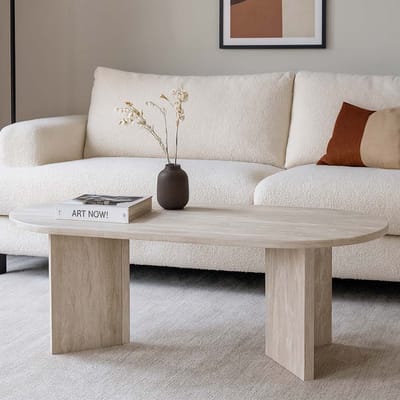 Milton & Oldbrook Salontafel 120 cm Kavarna Travertinlook