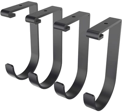 Oneay Set van 4 multifunctionele opberghaken voor fietsgereedschap, geschikt voor plafond- en wandplanken in garages.