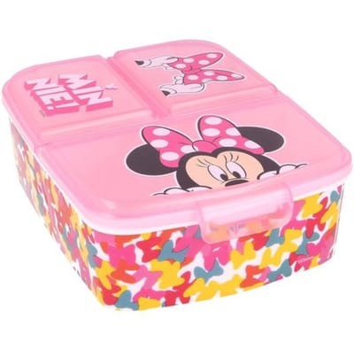 Minnie Mouse broodtrommel - roze - 3 vaks lunchbox - Disney