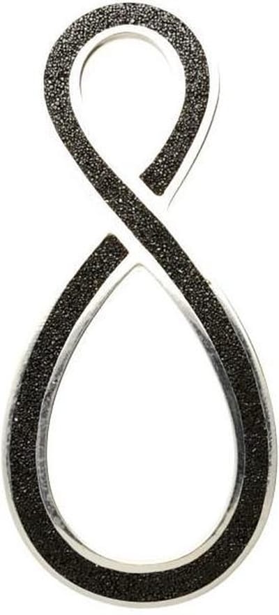 Zilveren Infinity met lava zand groot kettinghanger