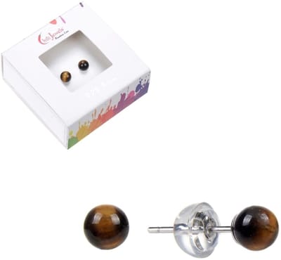 Oorbellen Tijgeroog 4 mm