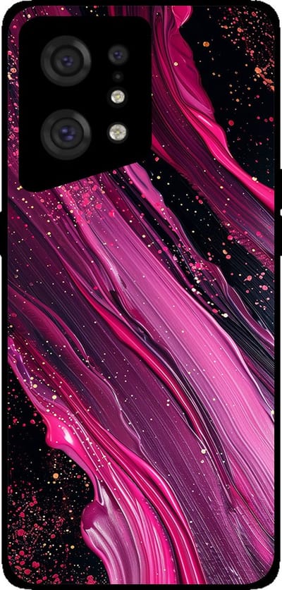 Smartphonica Telefoonhoesje Geschikt voor Oppo Find X5 met marmer opdruk - TPU backcover case marble design - Paars Roze geschikt voor Oppo Find X5