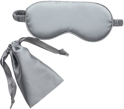 Oneay Slaapmaskers voor dames, oogmasker, zijden slaapmasker, huidvriendelijk slaapmasker voor heren, ultrazacht slaapmasker, draagbaar oogmasker met elastische bandjes voor ploegendienst (grijs)