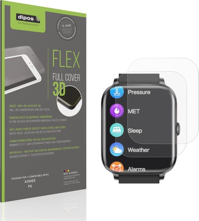dipos FLEX – 2x Matte Screenprotector geschikt voor ASWEE P6 | Volledige Schermbescherming | Case-Friendly