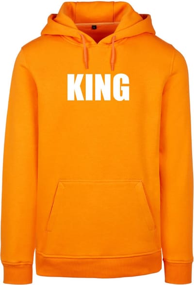 Hoodie oranje XL - King - soBAD. - Koningsdag - Oranje hoodie dames - Oranje hoodie heren - Unisex - Regular fit