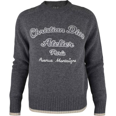 Dior CD Atelier gebreide trui Grijs