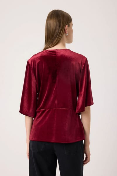 Blouse met lange mouwen SLVelera Blouse met lange mouwen Feminine wine
