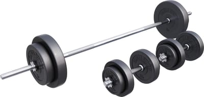 Gorilla Sports Halterset 60 kg - Kunststof - Halters met Gewichten - 30 mm