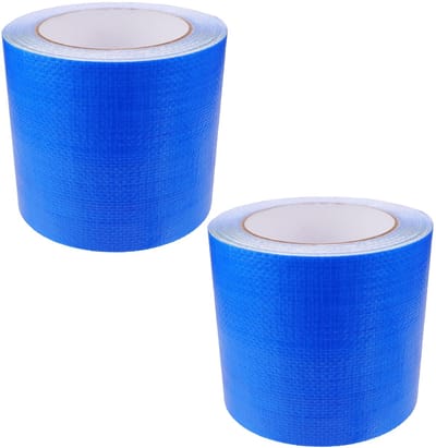 Tent Tape - 2 Stuks - Reparatietape - 500 x 8 cm - Waterdichte Afdichtingstape - Reparatietape voor zeildoek - Zelfklevend - Glasvezelreparatietape - Reparatiedoek - Sterke Lijm - Voor luifel, zeil, boothoezen en tenten - Lekkage Tape - Blauw