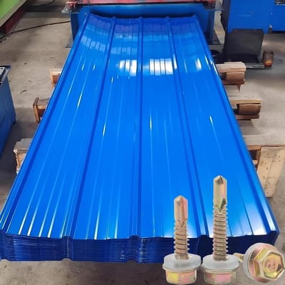 Dakplaten Metaal - Golfplaten - Dak Bedekken - Roestbestendig - 120x90 cm - Blauw
