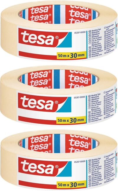 6x rollen afplaktape/schilderstape 30 mm x 50 m - Verf afplakband/tape - Maskeertape - Tesa Masking tape