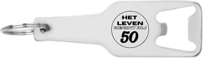 Akyol - 50 jaar sarah en abraham cadeau flesopener - Hoera 50 jaar - papa - jubileum man en vrouw - 50 jaar cadeau - sleutelhanger cadeau - jarig - verjaardag - gegraveerde sleutelhanger - 105 x 25mm