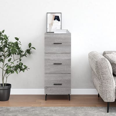 vidaXL - Dressoir - 34,5x34x90 - cm - bewerkt - hout - grijs - sonoma - eikenkleurig