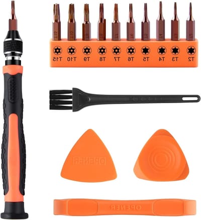 10-in-1 Torx Bit Set met Magnetische Verwisselbare Schroevendraaier en Openingstool voor Telefoon, Computer, Xbox en PS4 - Perfect voor Reparaties en Onderhoud
