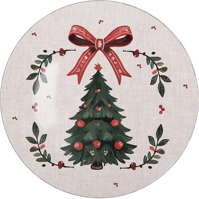 Clayre & Eef Onderbord Ø 40 cm Beige Kunststof