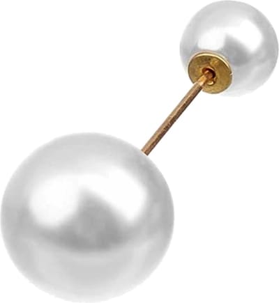 Fako Bijoux® - Vestsluiting - Vestclip - Sjaalspeld - Vestspeld - Sjaalklem - Sjaal Klem - Parel XL - Goudkleurig