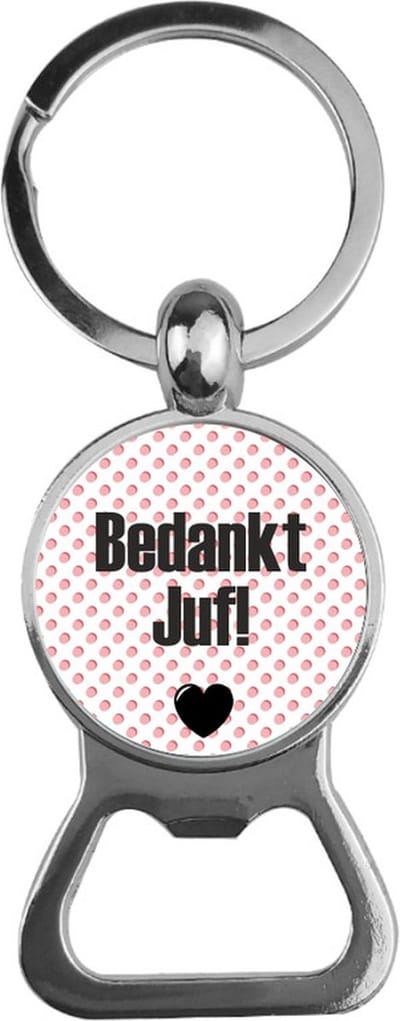 Bieropener Glas -  Bedankt Juf