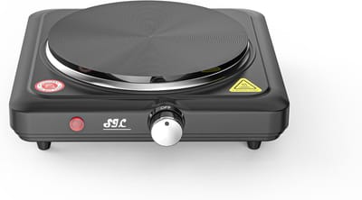 Elektrisch Kookplaatje - Draagbare Kookplaat - Overal Koken - Gietijzeren Plaat - 1500W - Zwart