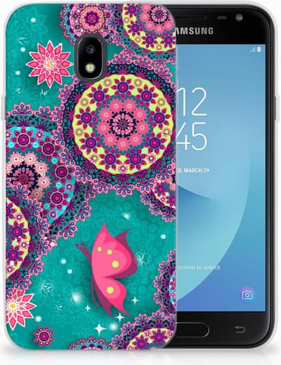 Samsung Galaxy J3 2017 Hoesje maken Cirkels en Vlinders