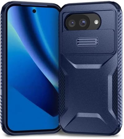 Hoesje Geschikt voor Google Pixel 10a | Back Cover met Camera Slider | Schokbestendige Case | Camera Cover | Stevig | Blauw