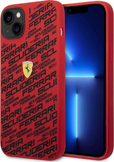 Ferrari iPhone 14 Plus Silicone Back Cover Hoesje - Rood - Bescherming en Stijl voor uw Smartphone