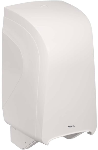 MAUL MaulCare toiletroldispenser 95312 voor dubbele rollen, aanraakvrije verwijdering, remfunctie, afsluitbaar, ABS, capaciteit tot 900 vellen