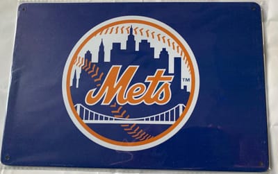 USArticlesEU - Metalen kentekenplaat -New York Mets - NY - New York Honkbal - 1 - Baseball - MLB - license plate - decor - muurplaat - americana