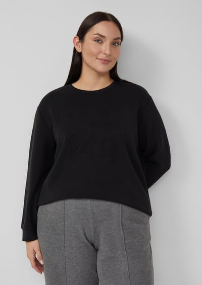 Duurzame sweatshirt met relaxed fit en reliëf voor dames s.Oliver