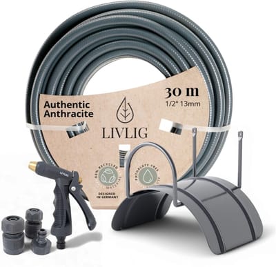 Tuinslang Set - Waterslang Tuin - Planten Water Geven - Inclusief Spuitpistool - 30 Meter Lengte - Antraciet