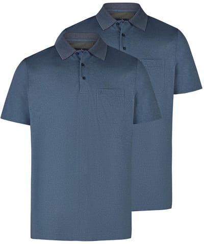 RAGMAN Heren poloshirt 2 pack Basic