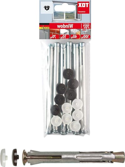 Metalen raampluggen - Framepluggen pluggen - Kozijnen bevestigen - Corrosiebestendige coating - 10x182 mm - rood