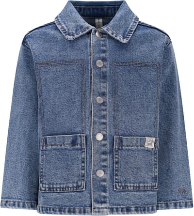 The New Chapter - Noï denim jacket pink - Blauw - Maat 110
