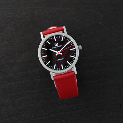 Danish Design Rhine - Horloge Dames - Rood - Luxe - Analoog - Rond - 30 mm - Quartz