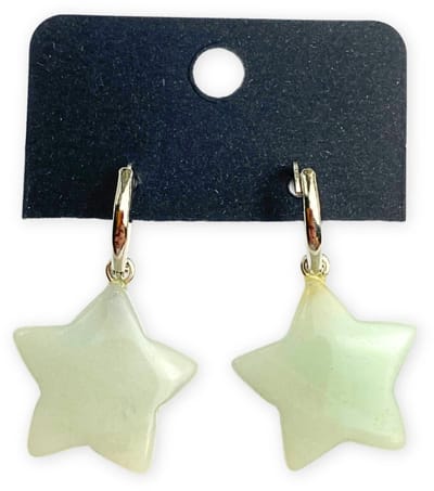 Amazoniet ster oorbellen - fashion jewelry