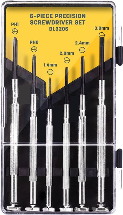 Deli Tools Precisieschroevendraaierset 6 stuks EDL3206 (Zwart) [Gereedschappen - Deli]