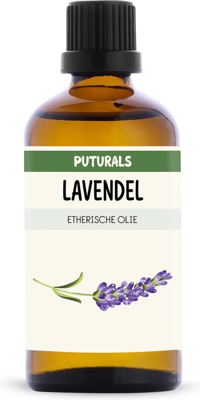 Puturals Lavendel Olie 100% Natuurlijk - 100ml - Puur en Vegan - Lavendel Etherische Olie voor Huid, Haar en Aromatherapie