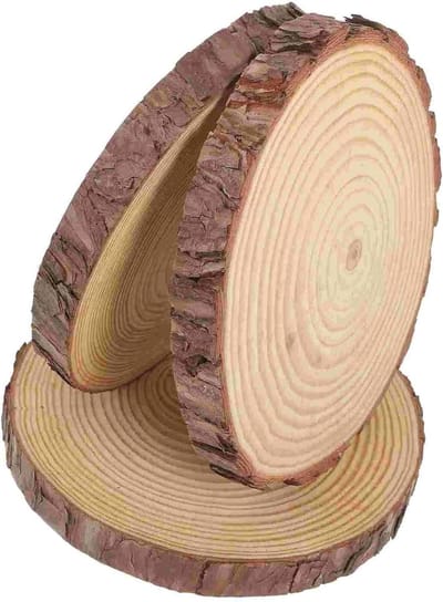 Houten Stapstenen - Tuinpad Decoratie - Pad Creëren - Weerbestendig Materiaal - 3 Stuks - Bruin