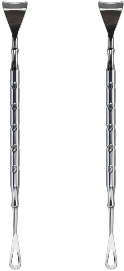 2-stuks mee-eter schraper - mee-eter verwijdering stool - gezichtsporiën verwijderaar - neus mee-eter schraper - mee-eter verwijdering sstick met dubbele kop - draagbare huidver zorgingstool - gezichtsreiniger - zilver