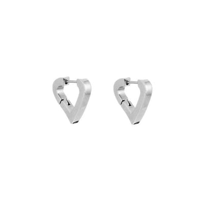 Bijoutheek Oorringen Heart Zilver
