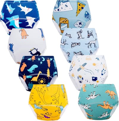 8 Stuks Potjestraining Slabbetjes voor Jongens en Meisjes (2-6 jaar) - Absorberend Katoen