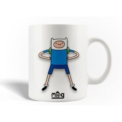 Mug en Céramique - MANIACASE - Finn l'humain - 30cl - Blanc - Compatible lave-vaisselle