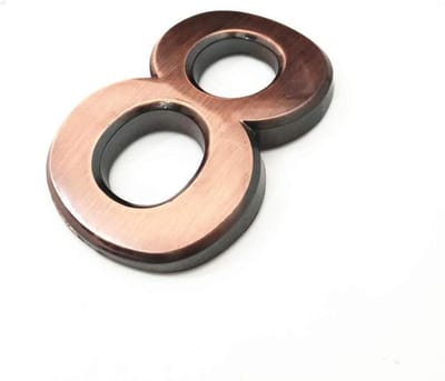 Huisnummer Plaquette - Adres Cijfer - Voordeur Herkenning - Anti-roest Plastic - 10cm Hoog - Brons