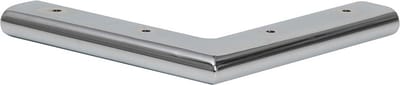 Stalen meubelpoot chroom hoek 18 bij 18 cm en hoogte 2 cm (2 x 4 cm) - Set van 4 stuks