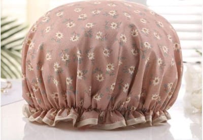 *** Premium Douche Muts - Degelijke BadMuts Peach- Duurzaam Droge Haren - Shower Cap Flower - van Heble® ***