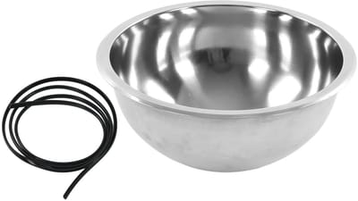 Allecto - Oval RVS Keuken Spoelbak - 340mm Diameter - Ideaal voor RV en Caravans - Roestvrij staal - Duurzaam en Praktisch - Geschikt voor Boten - ...