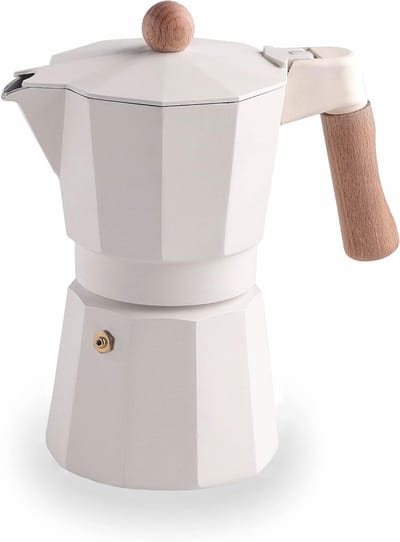 Koffiezetapparaat - Espresso Maker - Italiaanse Koffie - Geschikt Inductie - 6 Kopjes - Wit