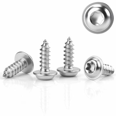 Zelf Tappende Schroeven - Metaalschroeven Torx - Bevestigen Metaal - Torx Platkop - M4x10mm 80 Stuks - Zilverkleurig